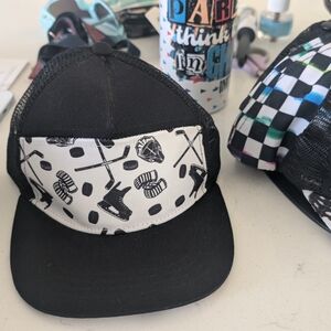 Kids Black and White Graphic Cap